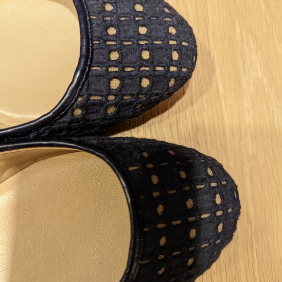 Ann Taylor Blue Ballet Flats with Ankle Straps - Picture 5 of 8